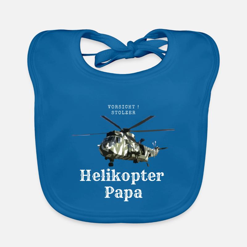 Stolzer Helikopterpapa Baby Bio-Lätzchen