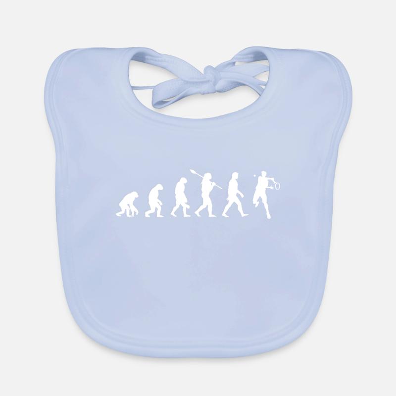 Evolution Tennis blanc Bavoir bio Bébé