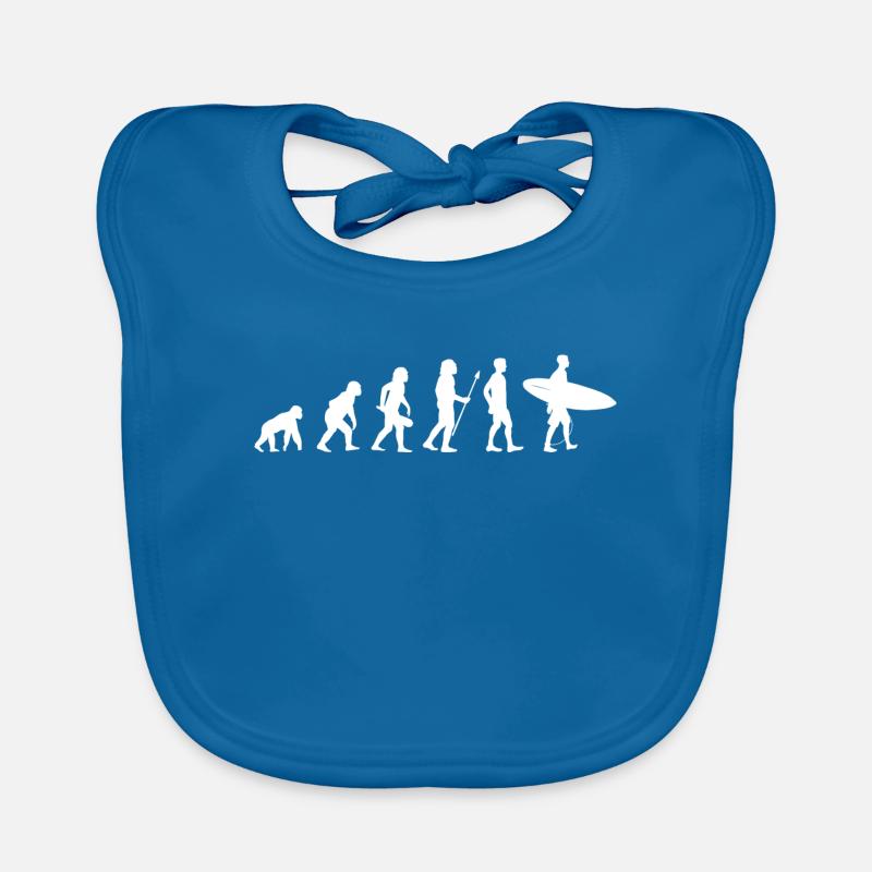 Surfing Evolution - Surf Surfer Monkey Human Bavoir bio Bébé