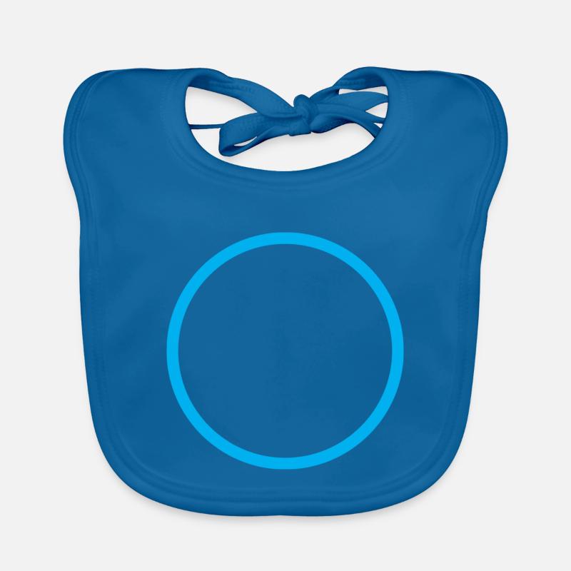 Minimalist blue circle Organic Baby Bibs