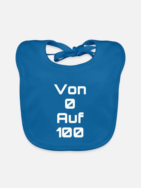 Von 0 auf 100 - Baby Bio-Lätzchen - Pfauenblau