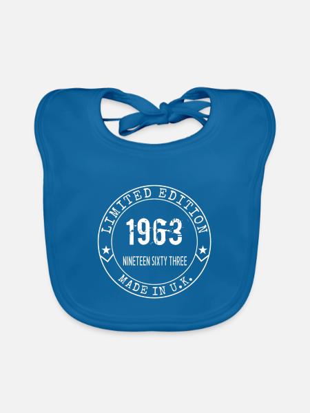 1963 Limited Edition - Baby Bio-Lätzchen - Pfauenblau - Vorne