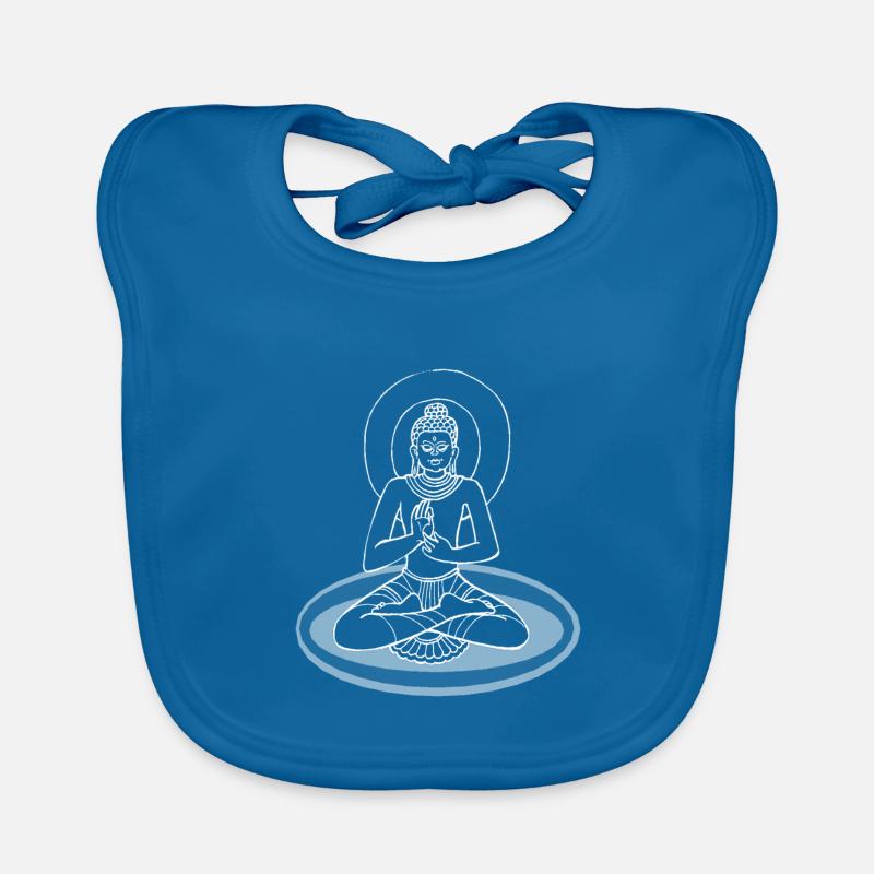 Sitzender Buddah Baby Bio-Lätzchen