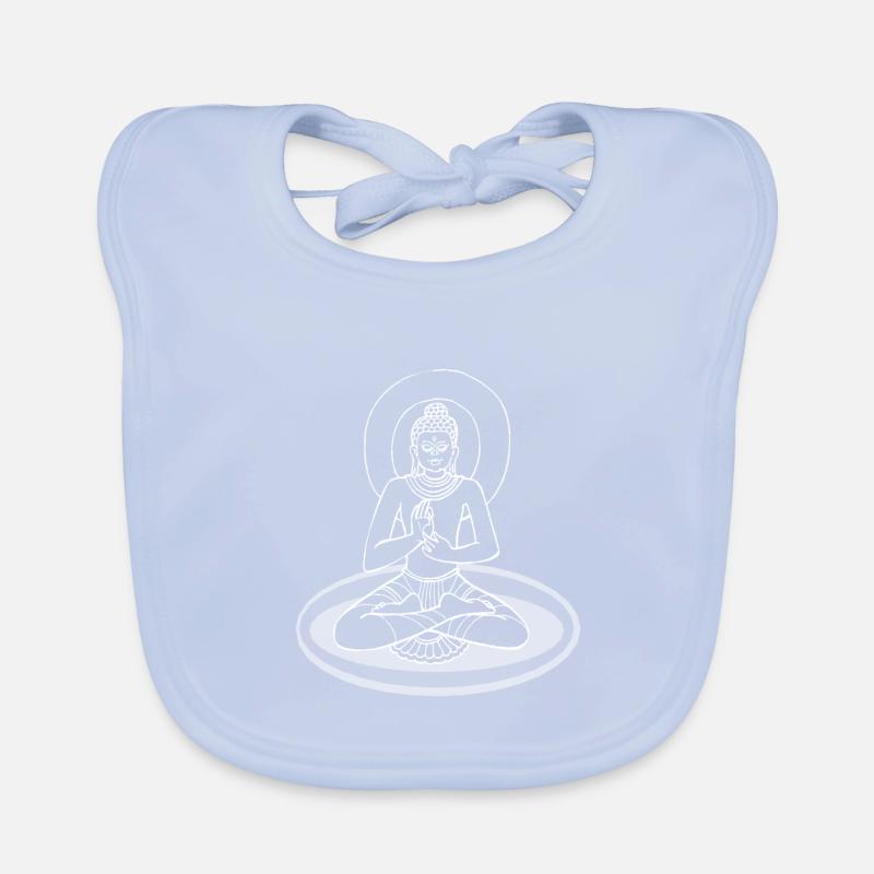 Buddah seduto Bavaglino ecologico per neonato