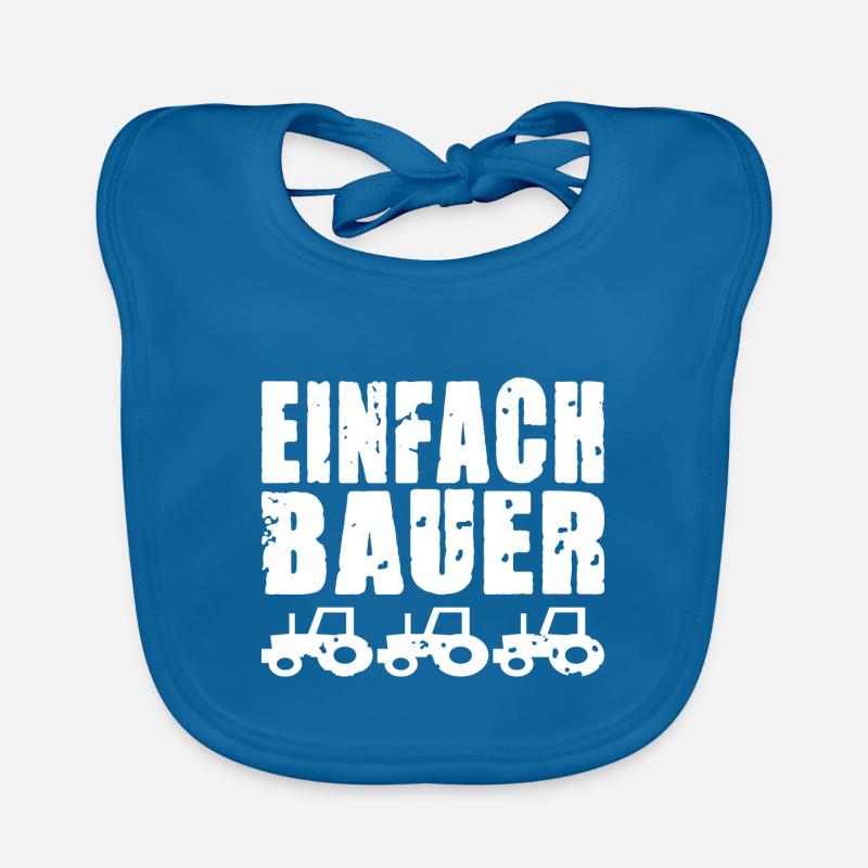 EINFACH BAUER - Baby Bio-Lätzchen - Pfauenblau