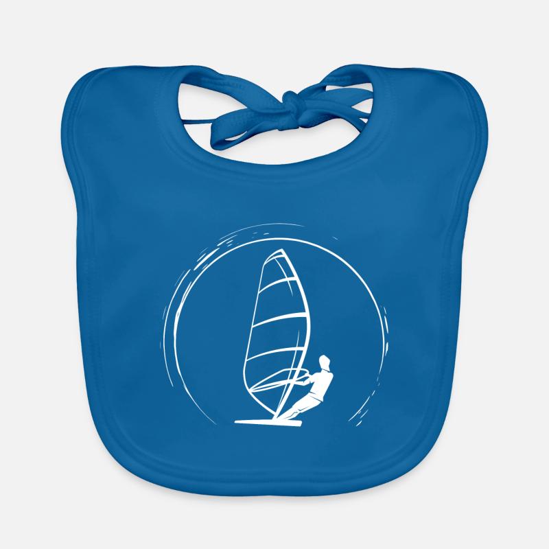 Windsurfing Windsurfing Windsurf Wind surf - Baby Bio-Lätzchen - Pfauenblau