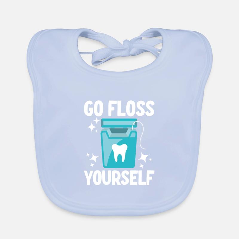 Go Floss Yourself Zahnarzt Baby Bio-Lätzchen