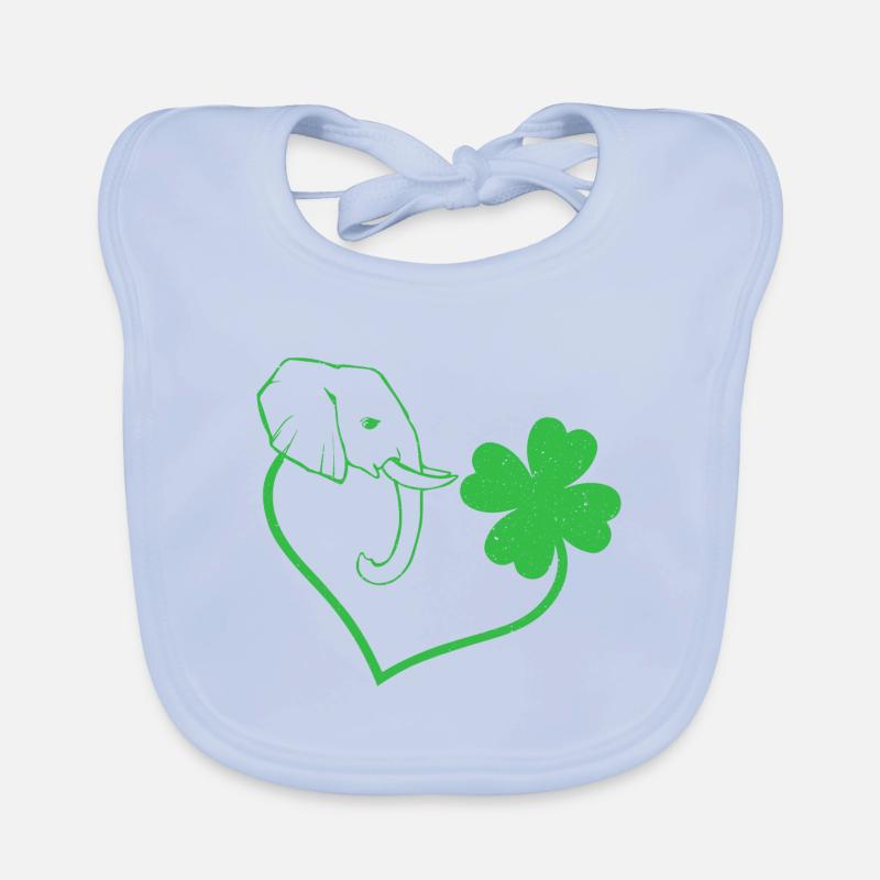 Eléphant Cloverleaf Coeur Cloverleaf Bavoir bio Bébé