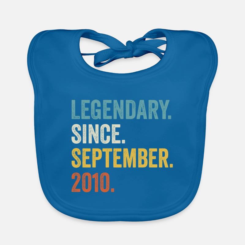 12 Years Old Legendary Since September 2010 12th Organic Baby Bibs