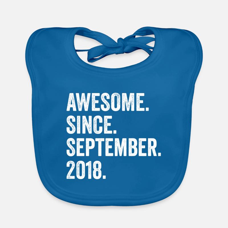 Awesome Since September 2018 4. Geburtstag Baby Bio-Lätzchen