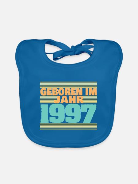 1997 - Baby Bio-Lätzchen - Pfauenblau - Vorne