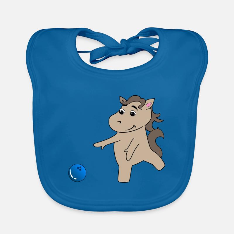Le poulain de cheval joue au bowling Bavoir bio Bébé