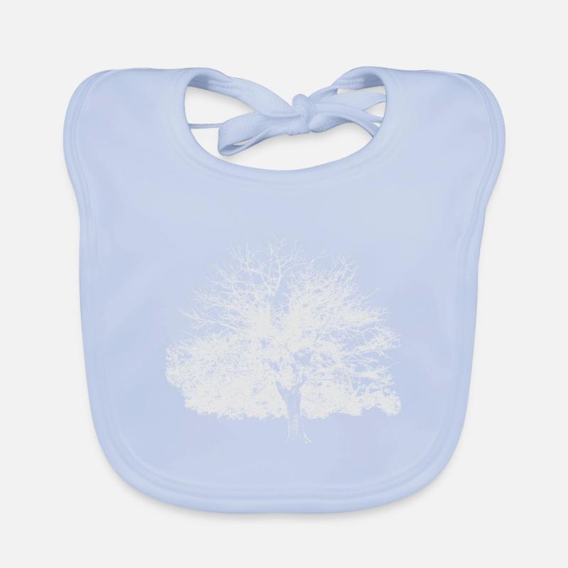 Winterbaum weiss Baby Bio-Lätzchen