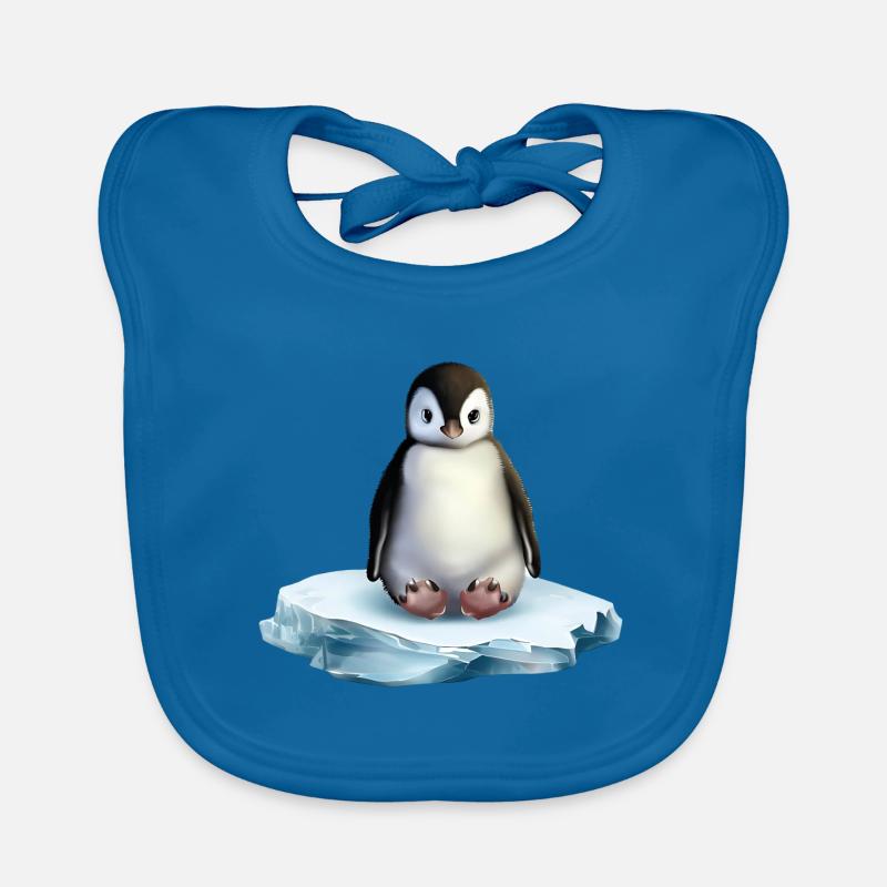 Pinguin auf einer Eisscholle Baby Bio-Lätzchen