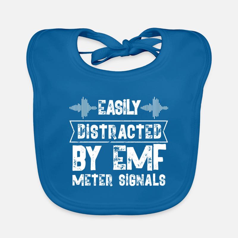 Easily distracted bu EMF meter signals Organic Baby Bibs