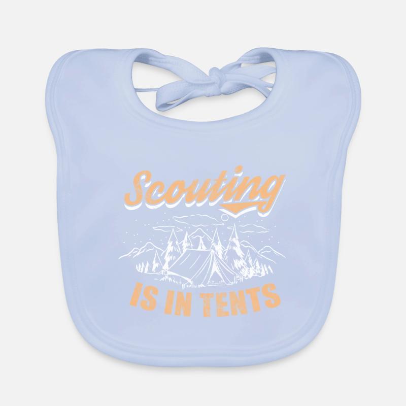 Le scoutisme est dans des tentes Conception pour un scout Bavoir bio Bébé