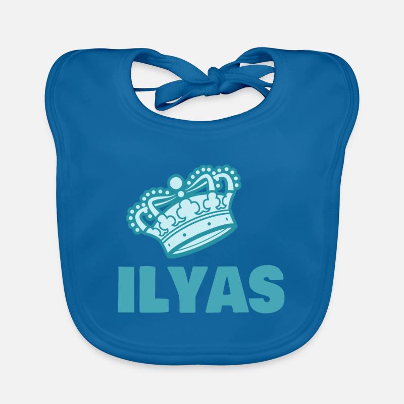 First name Ilyas Organic Baby Bibs
