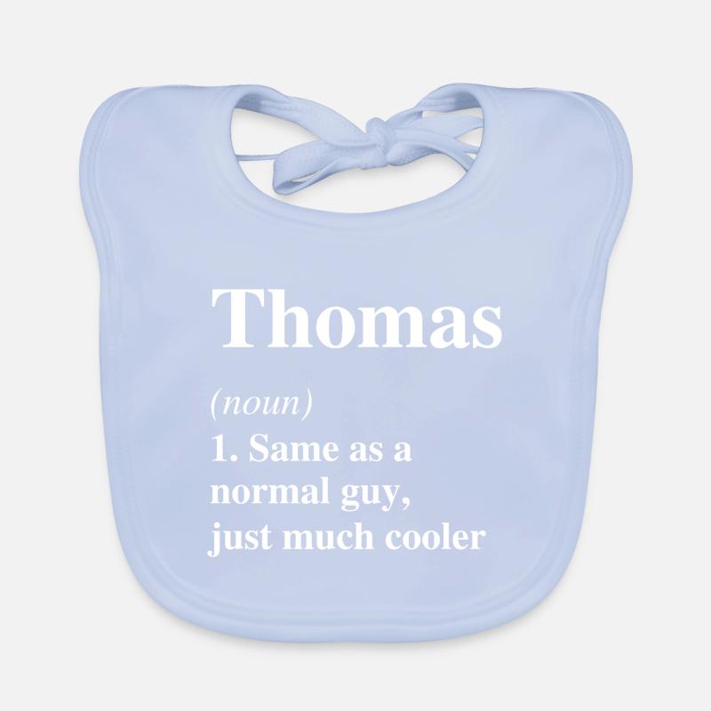 Thomas Definition Cooler Name Spruch Geschenk Baby Bio-Lätzchen