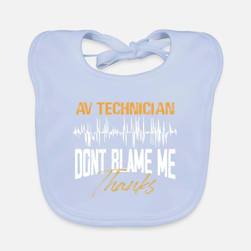 AV Technician Fun Design Baby Bio-Lätzchen