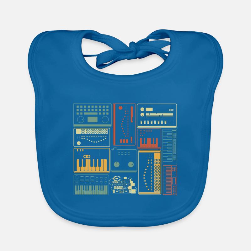 Analog Modular Synthesizer Musician Keyboard Organic Baby Bibs