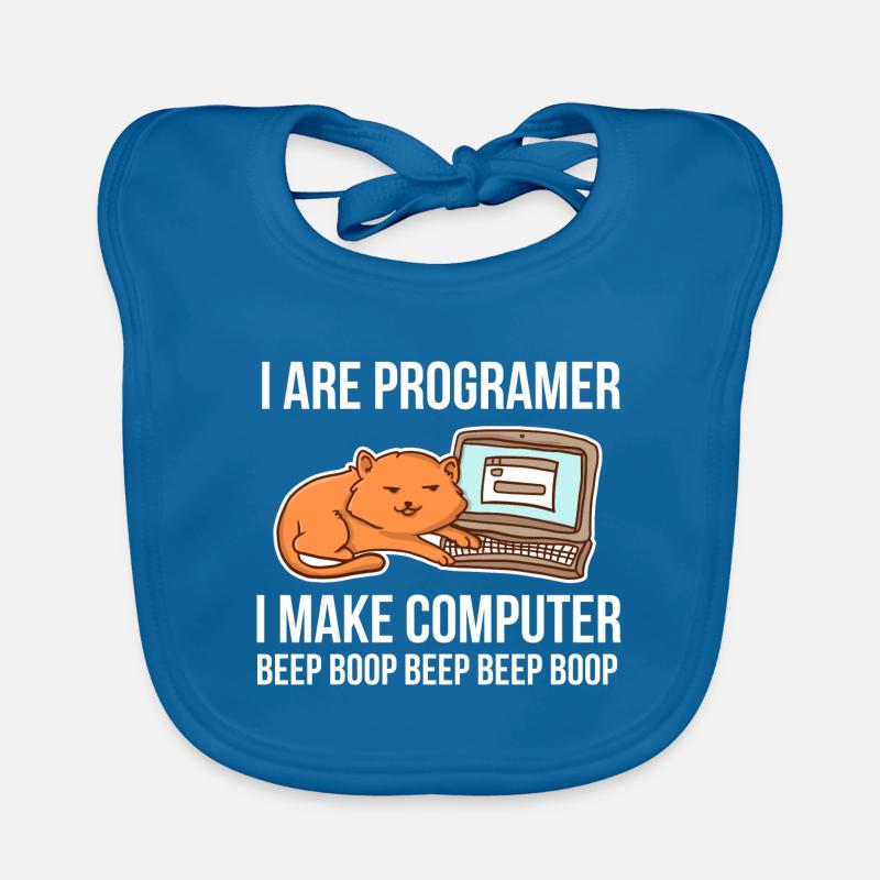 Programmer chat humor for coders and Organic Baby Bibs