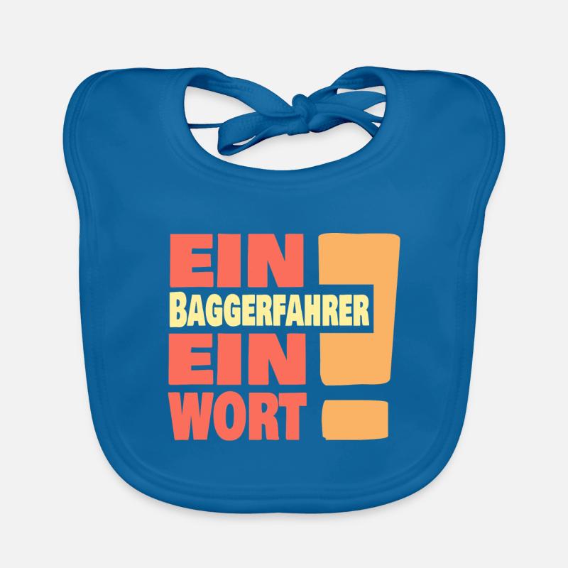 Eine Baggerfahrer ein Wort Baby Bio-Lätzchen