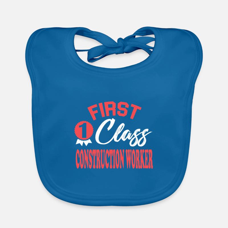 First-class construction worker Organic Baby Bibs