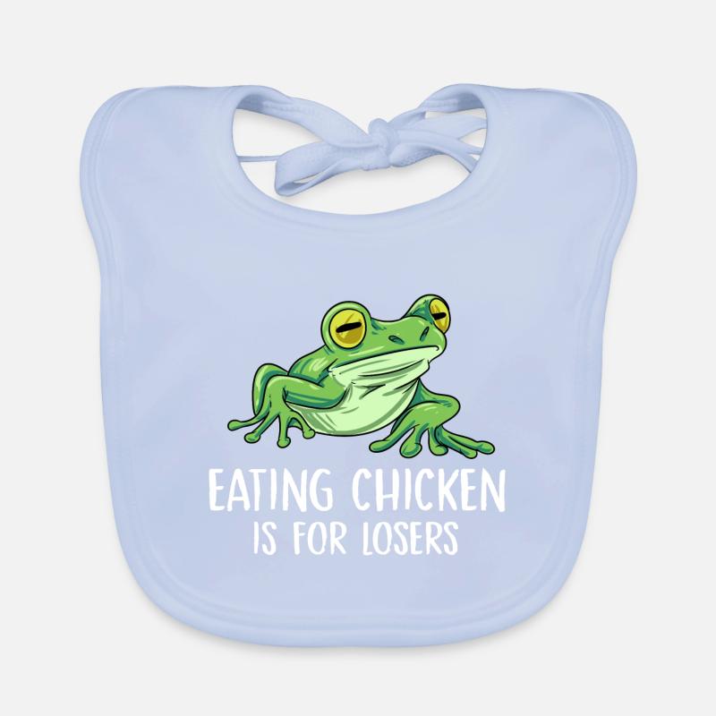 Manger du poulet est pour les perdants Conception pour une grenouille Bavoir bio Bébé