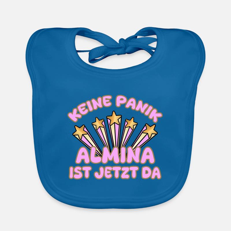 Almina as a woman's name Organic Baby Bibs