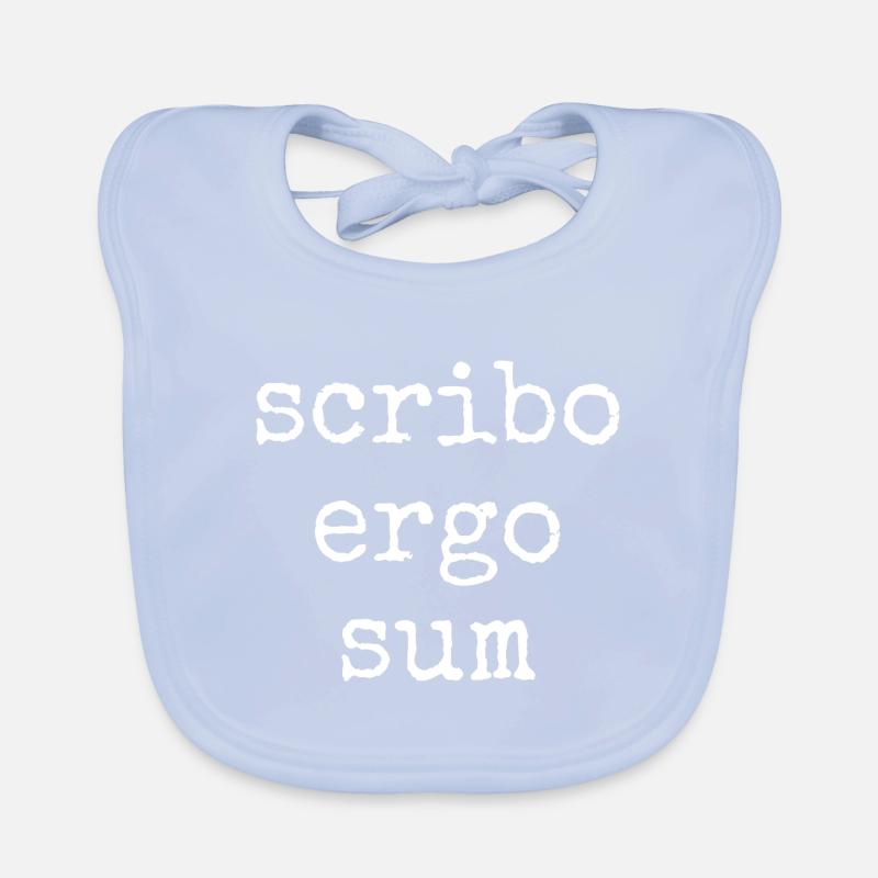 scribo ergo sum - ich schreibe also bin ich Baby Bio-Lätzchen