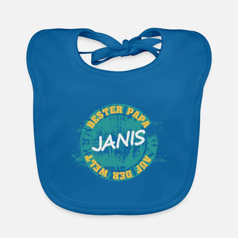 Janis - Bavoir bio Bébé - bleu paon