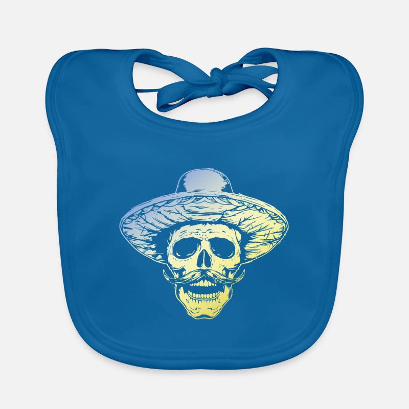Crâne mexicain Bavoir bio Bébé
