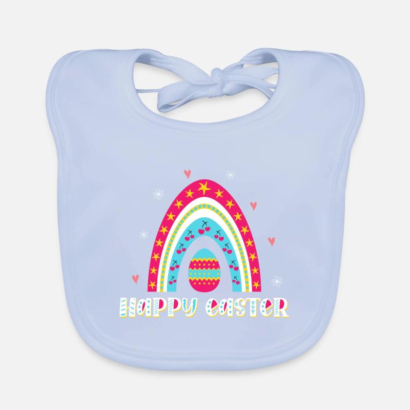 Joyeux Easter Easter Egg Rainbow Bavoir bio Bébé