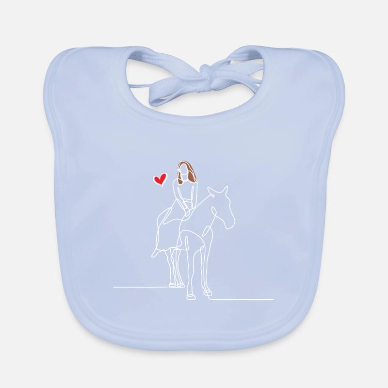 Femme cheval Bavoir bio Bébé