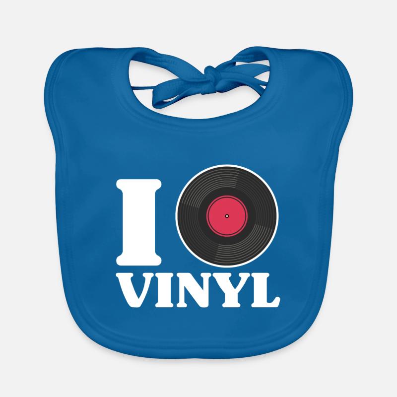 J’adore le vinyle Design pour un amoureux du format vinyle Bavoir bio Bébé