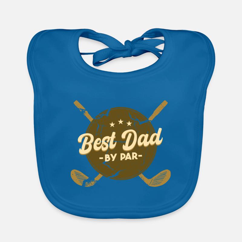 Golf Dad Father's Day Golfing Dad Organic Baby Bibs