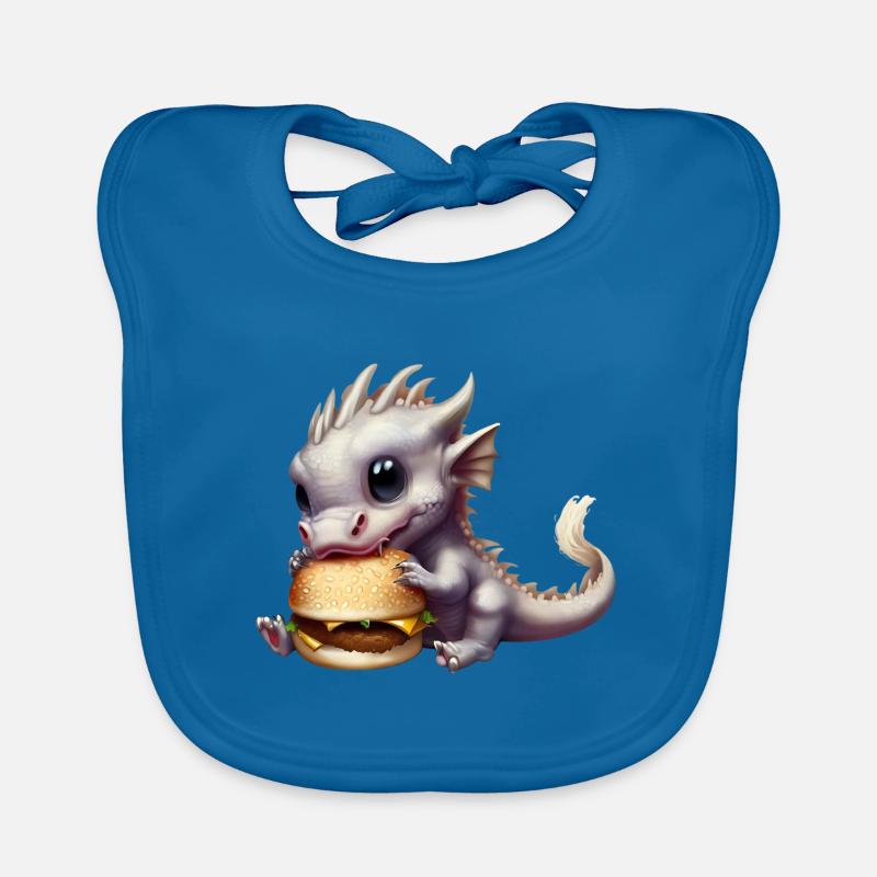 Cheeseburger Drache Baby Bio-Lätzchen