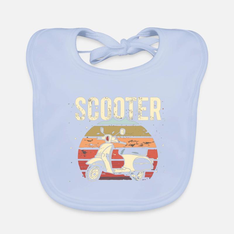 Scooter Motorroller Mofa Moped Roller Organic Baby Bibs