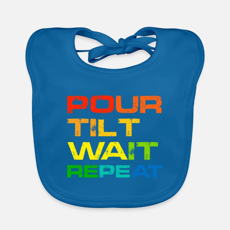 Pour Tilt Wait Repeat Organic Baby Bibs