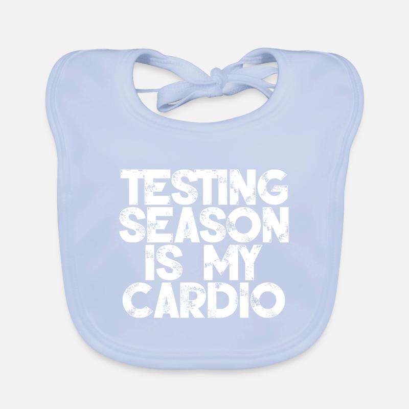 Testing Season Is My Cardio 3 Organic Baby Bibs