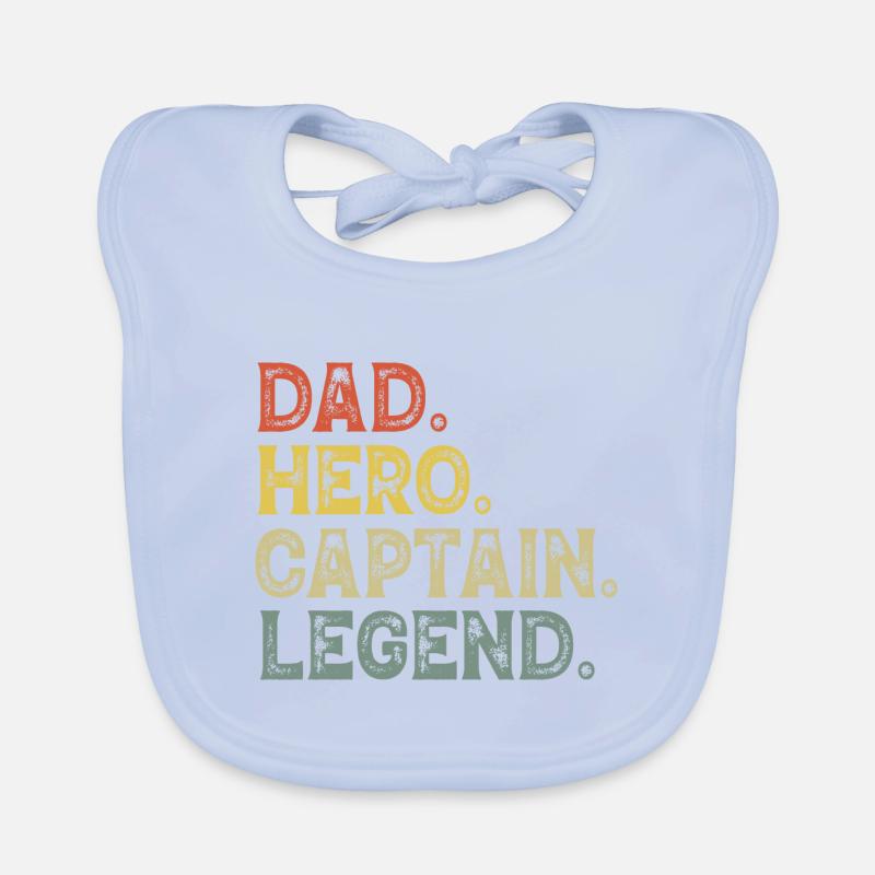 Dad captain boat Organic Baby Bibs