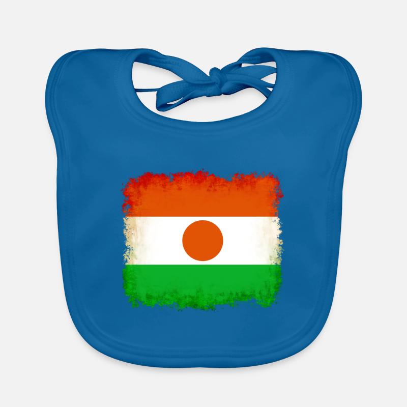 Niger Niger - Bavoir bio Bébé - bleu paon