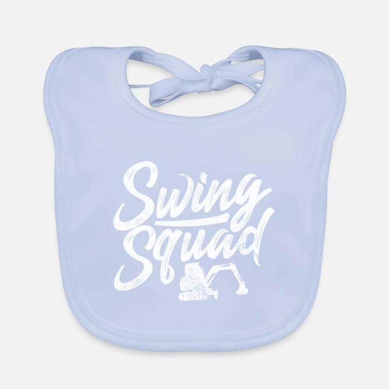 Swing squad Excavator Baby Bio-Lätzchen