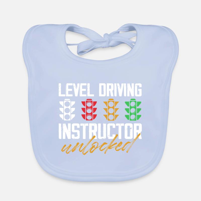 Level Driving Instructor Unlocked Design Organic Baby Bibs