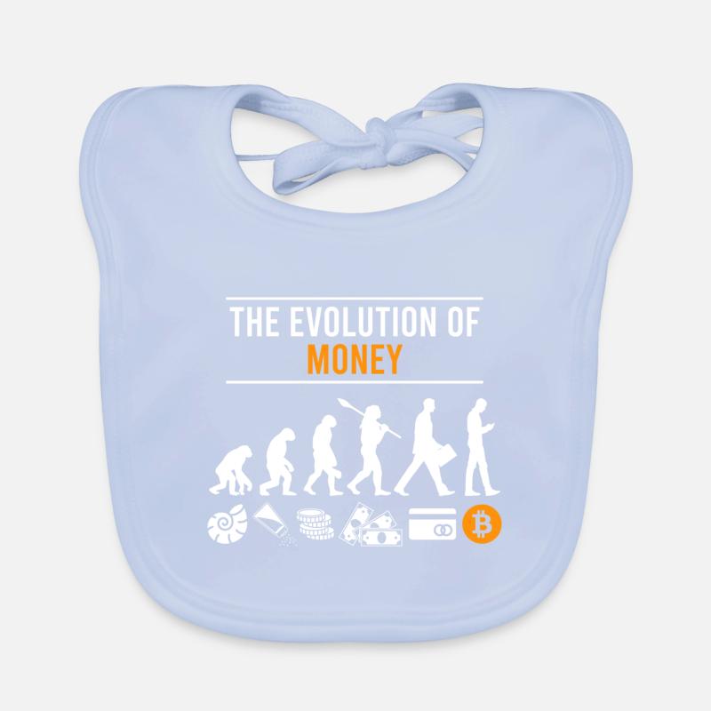 Crypto BTC Bitcoin L’évolution de l’argent Bavoir bio Bébé
