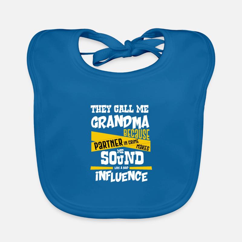 Oma Geschenk Partner in Crime Schlechter Einfluss Baby Bio-Lätzchen