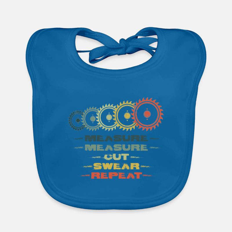 Measure Cut Swear Repeat Carpenter Organic Baby Bibs