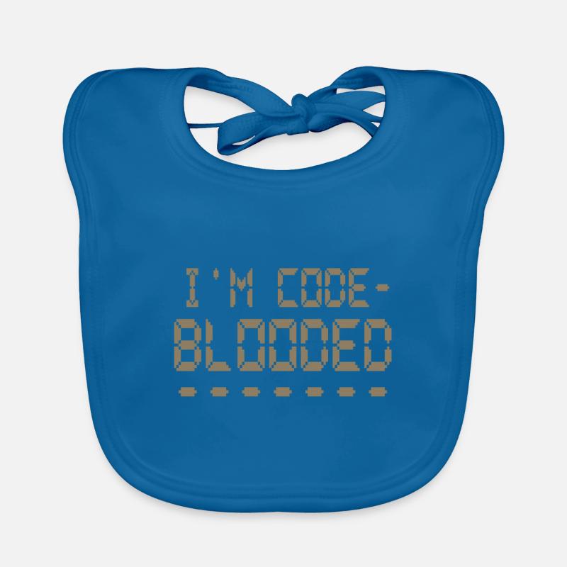 Programmation informatique Je suis programmeur Code Blooded Bavoir bio Bébé