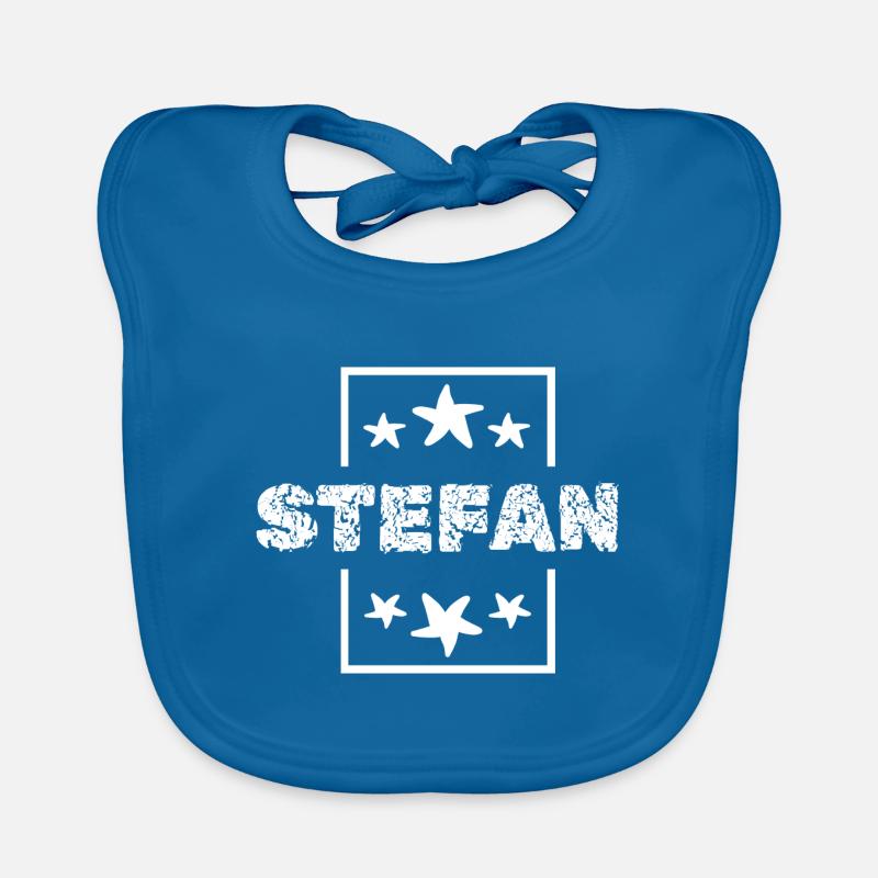 First name Stefan Organic Baby Bibs