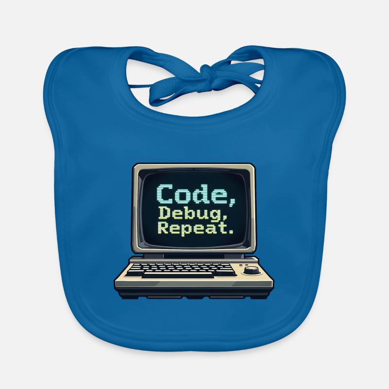 Code Debug Repeat - Software Engineer Baby Bio-Lätzchen